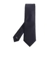 Giorgio Armani Geometric-pattern Silk Tie In Black