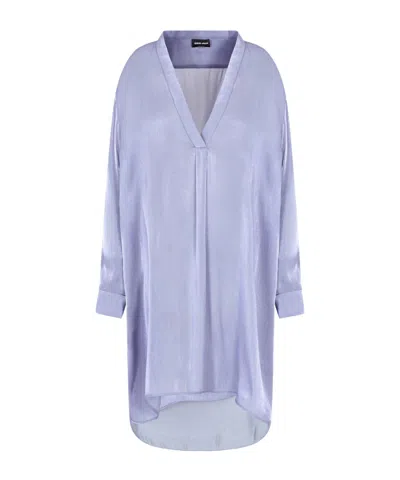 GIORGIO ARMANI GIORGIO ARMANI V-NECK SATIN TUNIC