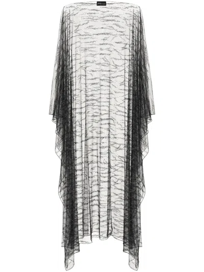 Giorgio Armani Black Crystal Poncho Cape