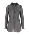Giorgio Armani Silk Blouse In Gray