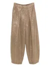 Giorgio Armani Sequin-embellished Pants In Gold