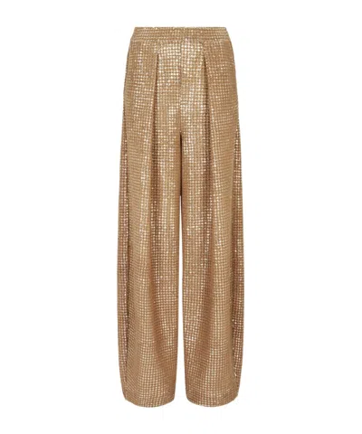 GIORGIO ARMANI GIORGIO ARMANI SEQUIN-EMBELLISHED WIDE-LEG TROUSERS