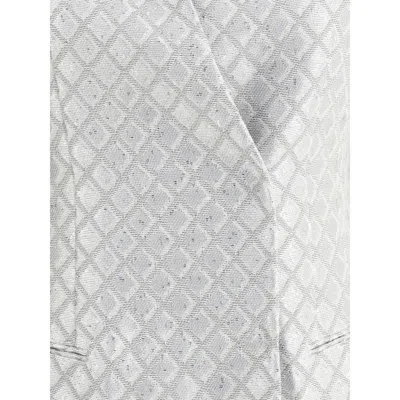 Giorgio Armani Sequin Embroidered Blazer In Silver