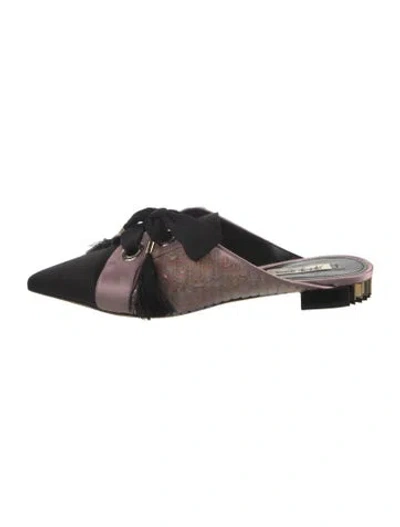 Pre-owned Giorgio Armani Sequins Mules In Multi