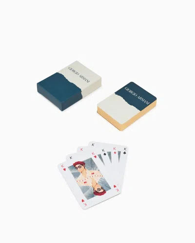 Giorgio Armani Set De Deux Jeux De Cartes  Mare In White