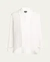 Giorgio Armani Shawl-collar Silk Georgette Blouse