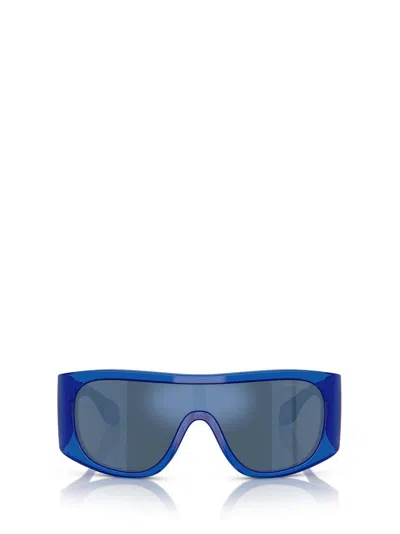 Giorgio Armani Shield Frame Sunglasses In Blue