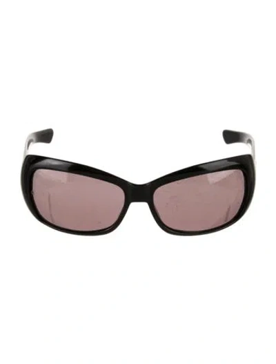 Pre-owned Giorgio Armani Shield Tinted Sunglasses In Black