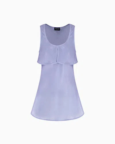 Giorgio Armani Shiny Fabric Top In Purple
