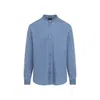 Giorgio Armani Long Sleeve Shirt In Blue