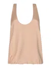 Giorgio Armani Deep Round Neck Plain Top In Black