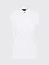 Giorgio Armani Draped Silk Shirt Korean Collar In White