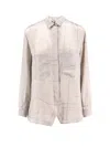Giorgio Armani Silk Shirt In Grey