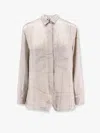 Giorgio Armani Silk Shirt In Grey