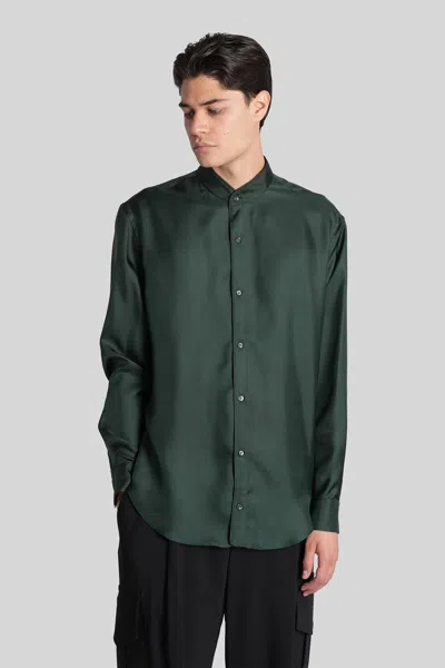 Giorgio Armani Shirt In Green Silk