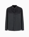 Giorgio Armani Shirt Jacket In Lyocell And Linen Canvas
