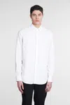 Giorgio Armani Logo Long-sleeved Shirt In White
