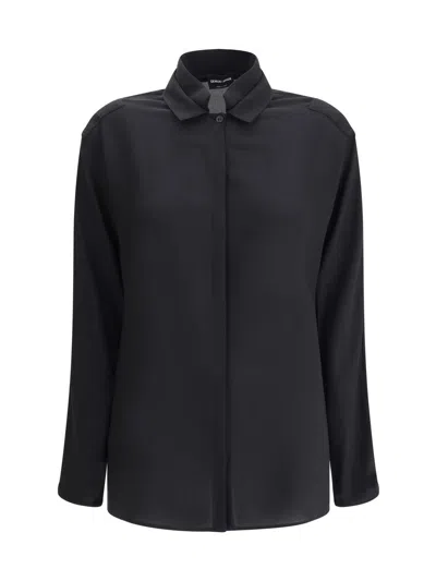 Giorgio Armani Women Silk Shirt In Black