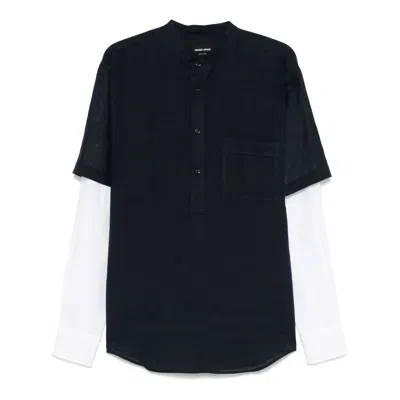Giorgio Armani Shirts In Blue