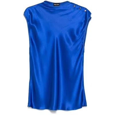 Giorgio Armani Shirts In Blue