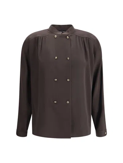 Giorgio Armani Shirts In Brown