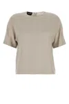 Giorgio Armani Eco-viscose And Cupro Top In Grey