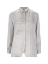 Giorgio Armani Silk Shirt In Grey