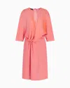 Giorgio Armani Short Dress In Two-tone Silk Chiffon