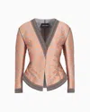 Giorgio Armani Short Jacket In A Jacquard Silk Blend