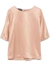 Giorgio Armani Short-sleeve Blouse In Neutrals