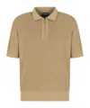 Giorgio Armani Short-sleeved Polo Shirt In A Ribbed Viscose Blend