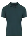Giorgio Armani Woods Green Viscose Polo With Polo Collar In Green
