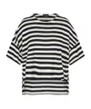 Giorgio Armani Striped Virgin-wool Top In Black