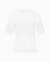 Giorgio Armani Short-sleeved Cashmere And Silk Jumper In Gray