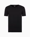Giorgio Armani Short-sleeved Cashmere Icon Jumper In Black