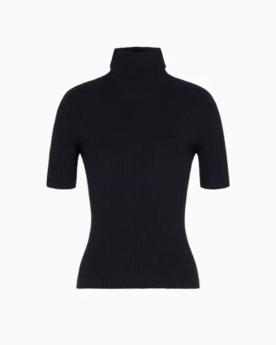 GIORGIO ARMANI SHORT-SLEEVED CASHMERE ROLLNECK JUMPER