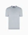 Giorgio Armani Short-sleeved, Crew-neck Jumper In Silk And Cotton