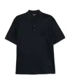 Giorgio Armani Logo-embossed Polo Shirt In Black