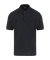 Giorgio Armani Short-sleeved Polo Shirt In Black