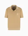 Giorgio Armani Logo-embroidered T-shirt In Beige