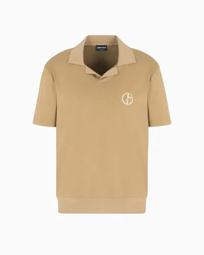 Giorgio Armani Polo Shirts In Beige