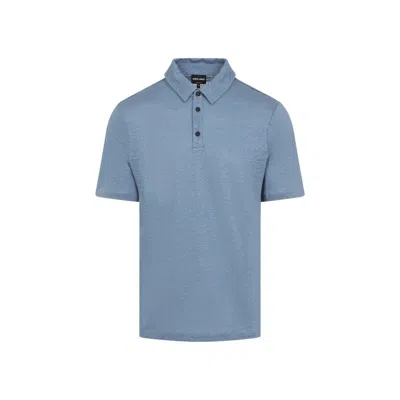 GIORGIO ARMANI SHORT-SLEEVED POLO WITH CLASSIC COLLAR