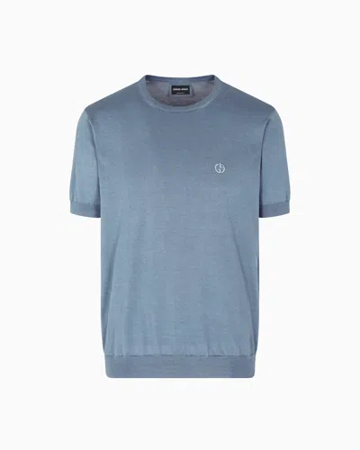 Giorgio Armani Pull À Manches Courtes En Coton Et Soie