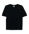 Giorgio Armani Short Sleeve Textured T-shirt With Relaxed Fit In Black