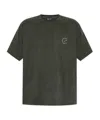 Giorgio Armani Logo-embroidered T-shirt In Black
