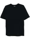 Giorgio Armani Round-neck Short-sleeved Sweater In Blue