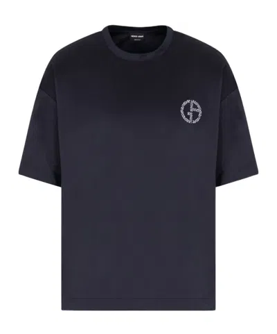 Giorgio Armani Short-sleeved T-shirt In Blue