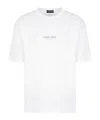 Giorgio Armani Crew Neck White T-shirt With Minimalist Logo In White