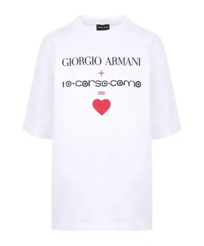 Giorgio Armani Short-sleeved T-shirt In White