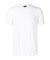 Giorgio Armani Men Stretch Viscose Jersey Crew Neck T-shirt In White